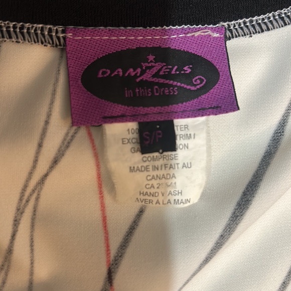 DAMZELS MIDI DRESS LONG SLEEVES V NECK TIE WAIST STRIPED DRESS IN SIZE SMALL - Picture 7 of 8